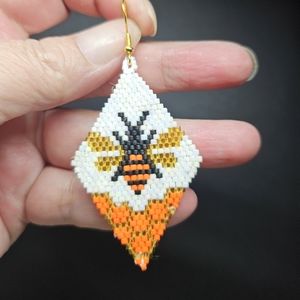 Handmade Beaded Beehive and Bumble Bee